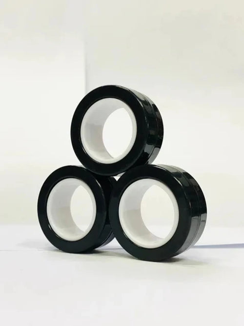 Magnetic Fidget Rings set of three - discreet sensory regulation for busy hands