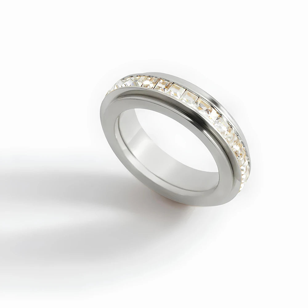 Zirconia Spinner Ring - sensory regulation in a premium finish