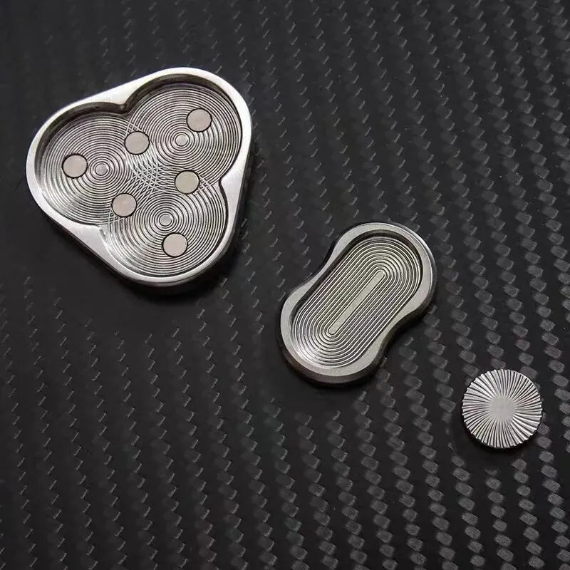 Triangular Magnetic Push Slider - three ways to play, one pocket-sized metal tool
