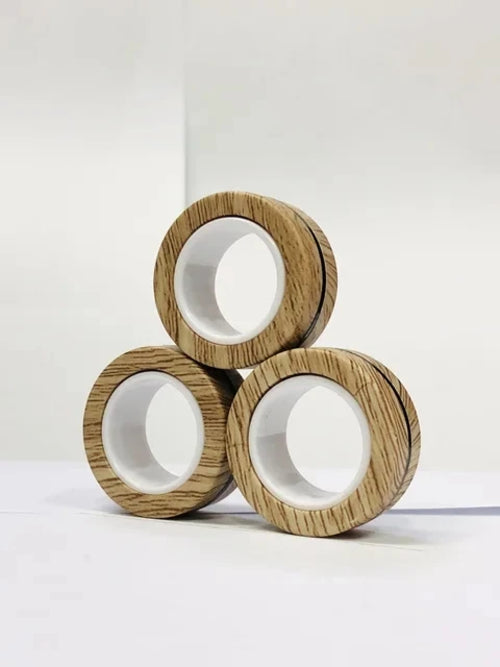 Magnetic Fidget Rings set of three - discreet sensory regulation for busy hands