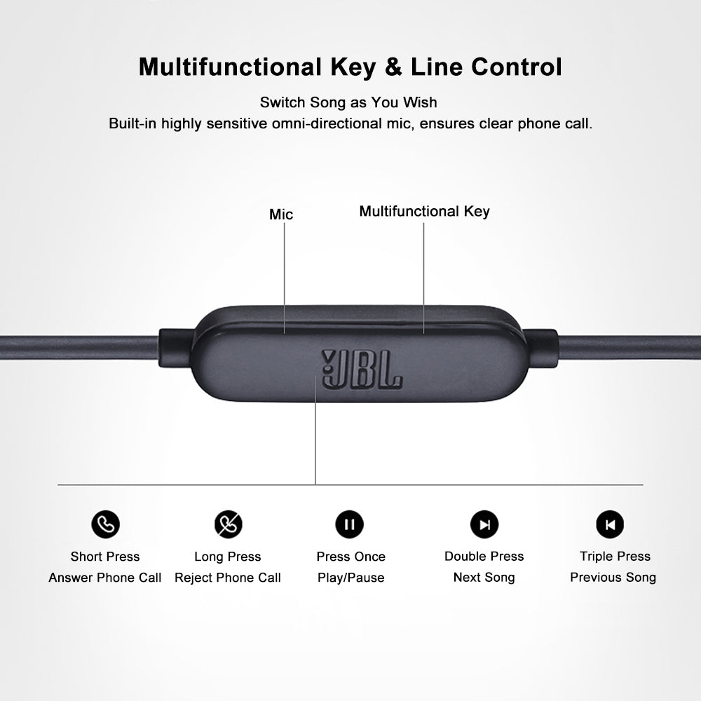 JBL Wired Earphones - trusted audio clarity for focused listening