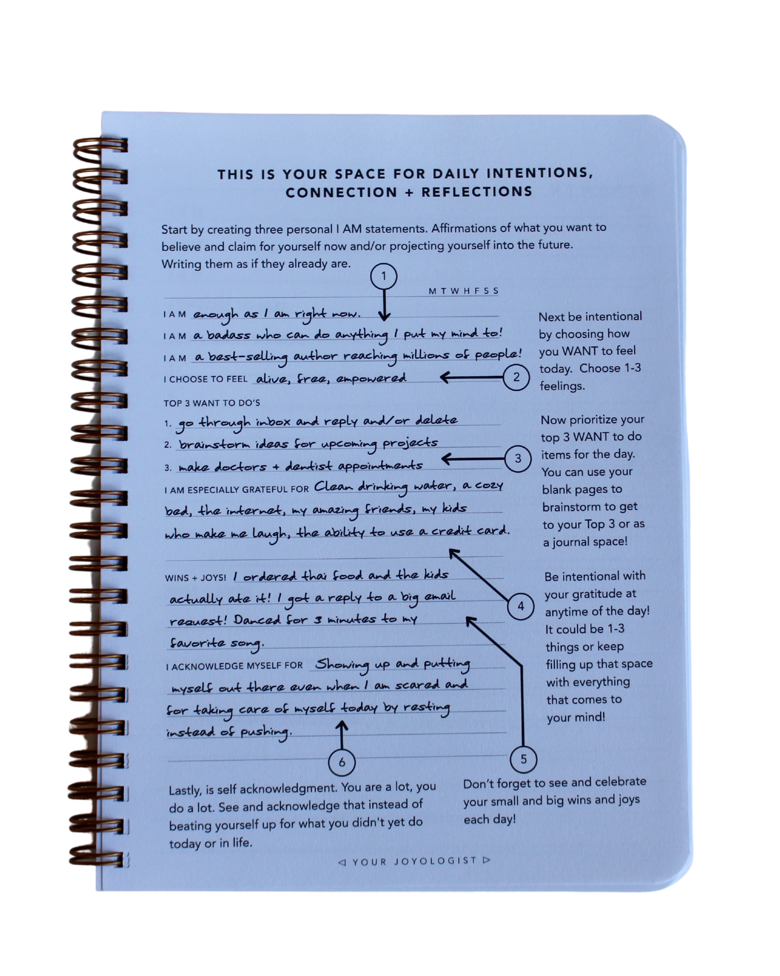 Daily Reflection Journal - intentions, connection, and gentle accountability